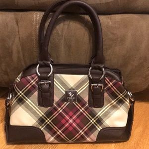 Leather Poli Xi He handbag